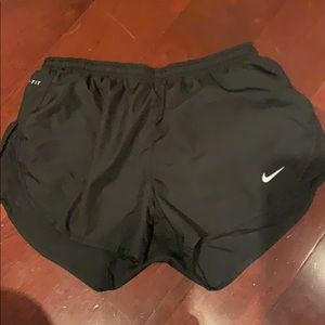 Black nike running shorts